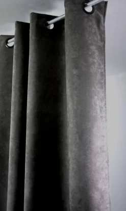 Gordijn Sweet Suede Verduisterend Antraciet Ringen 145 X 260 Cm-Brico Clearance
