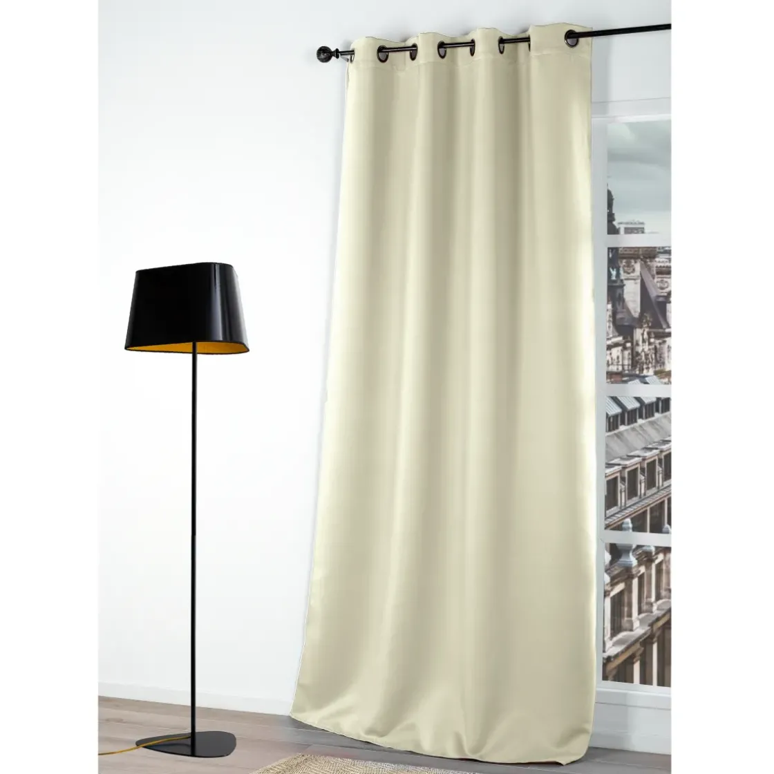 Gordijn Verduisterend Beige 140X180Cm-Brico Hot