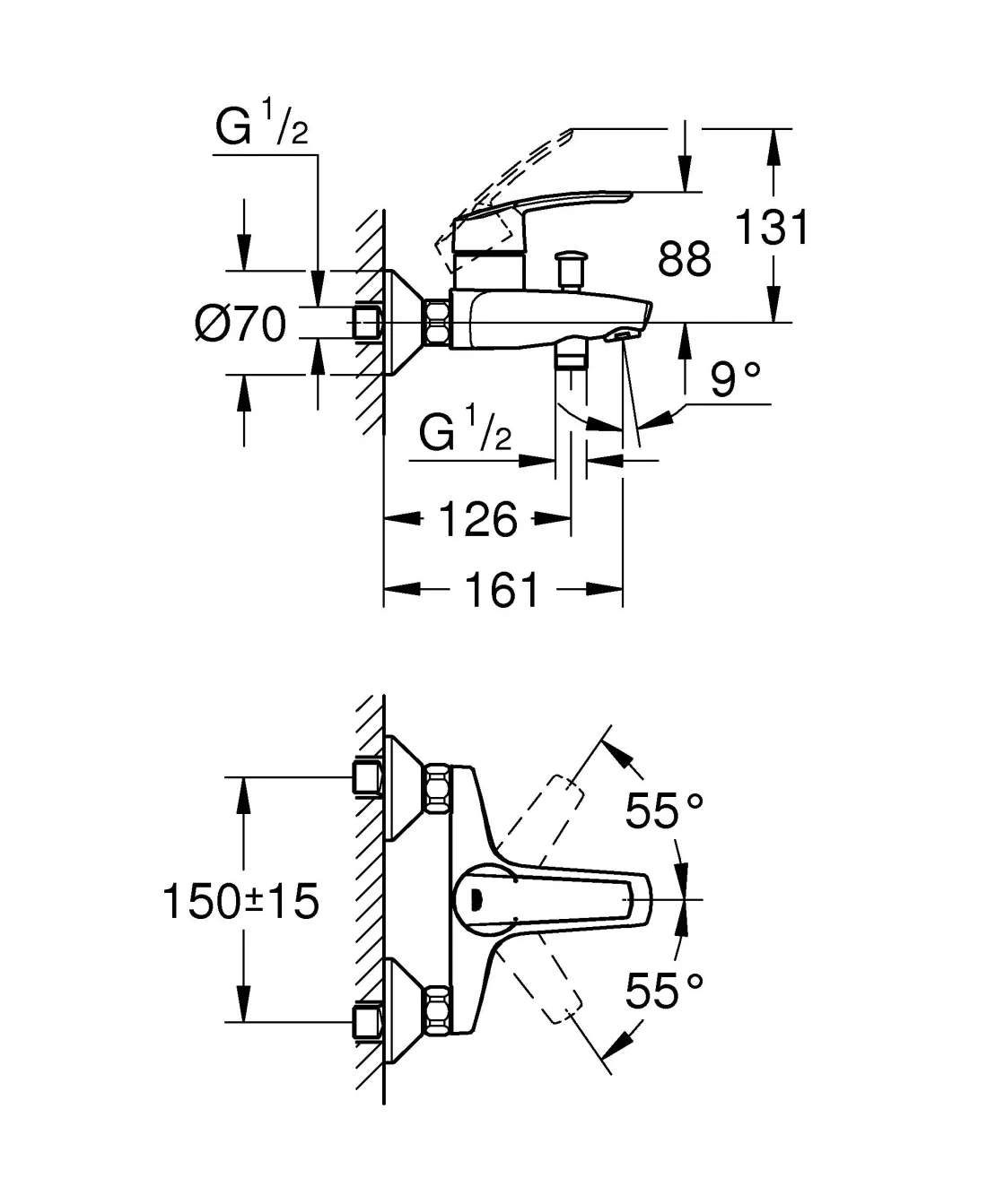 Brico Grohe Badmengkraan Start Chroom Best