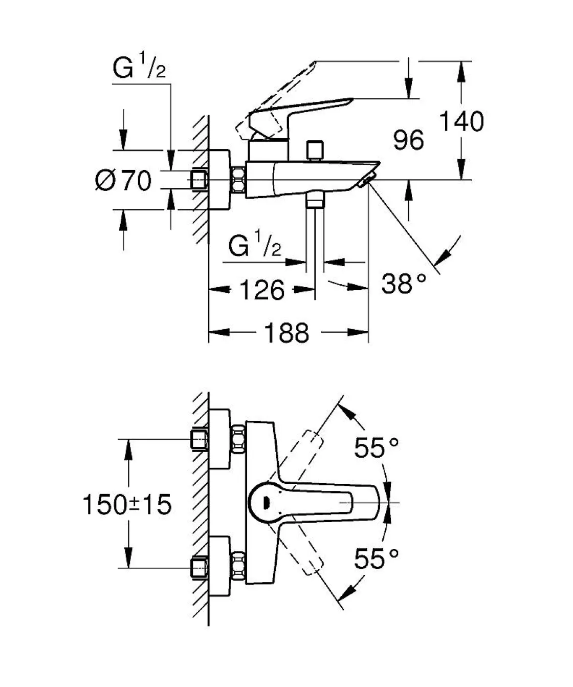 Brico Grohe Badmengkraan Start Chroom Best
