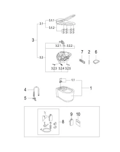 Brico Grohe Hangtoilet Sensia Arena Wit | Met Bidet | Randloos Toiletpot Best