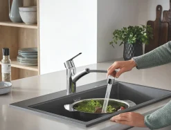Brico Grohe Quickfix Start Keukenmengkraan Met Uittrekbare Handdouche Chroom Outlet
