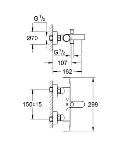 Brico Grohe Thermostatische Badmengkraan Joy Chroom Discount
