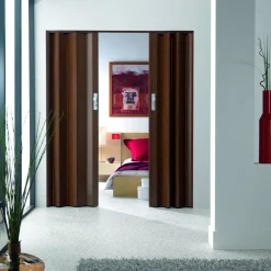 Grosfillex Vouwdeur 'Axia' Pvc Teck 205X84Cm-Brico Discount