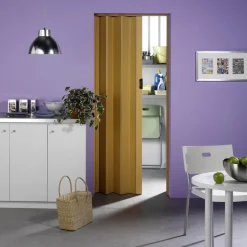 Grosfillex Vouwdeur 'Una' Pvc Licht Hout 205X84Cm-Brico