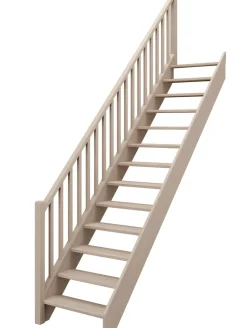 Handystairs Open Rechte Trap "Vega80" - 280 Cm Hoog - 13 Beuken Treden - Met Leuning-Brico Discount