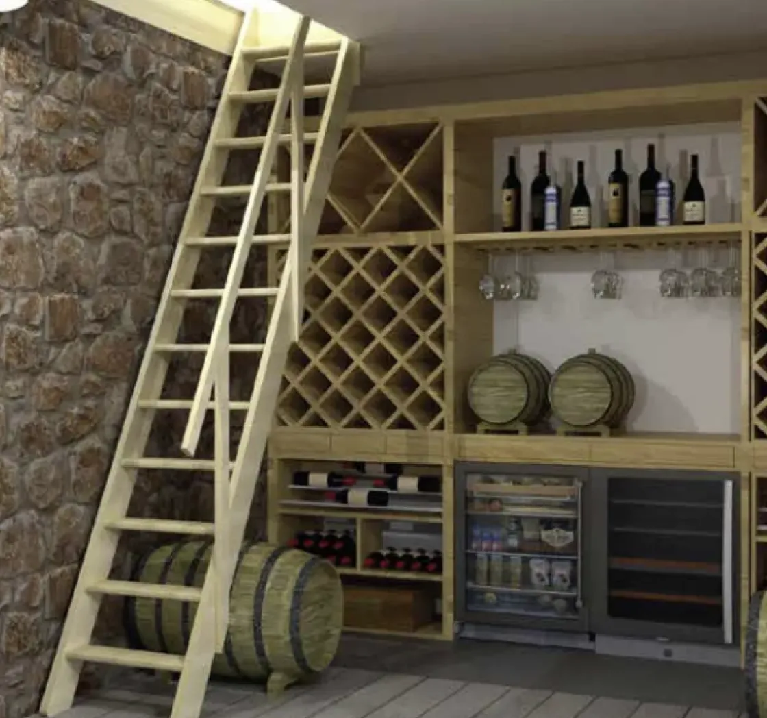 Handystairs Steektrap "Fichte" - 55Cm Breed - Hoogte 286Cm - 12 Treden Van Grenen - Met Leuning-Brico Clearance