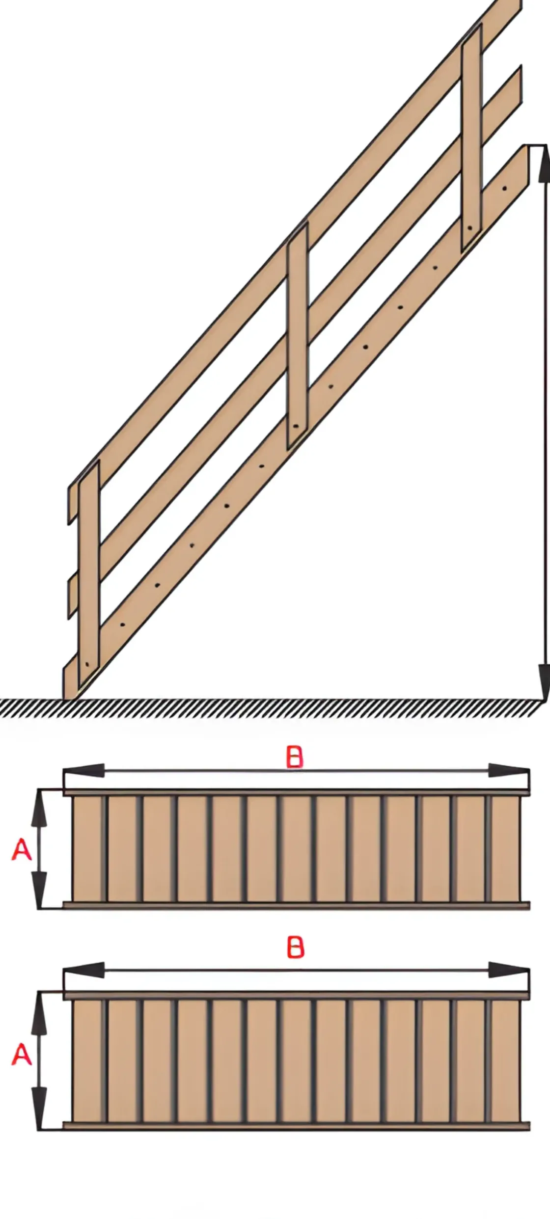 Handystairs Steektrap "Rustic70" - 70Cm Breed - Hoogte 280Cm - 13 Treden Van Grenenhout (30Mm)-Brico Best