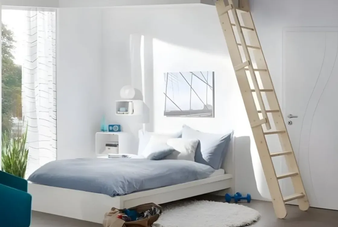 Handystairs Uitschuifbare Steektrap "Montreal" - Hoogte 300Cm - 12 Treden Van Grenen - Met Leuning-Brico Hot