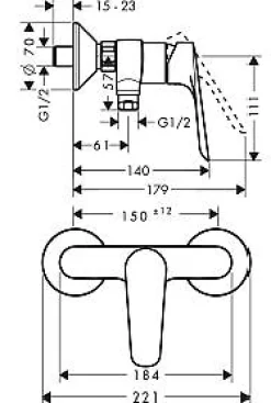 Brico Hansgrohe Douchekraan Logis E Chroom Clearance
