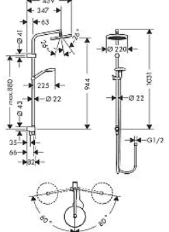 Brico Hansgrohe Regendoucheset Myselect S Reno Zonder Kraan Chroom Online