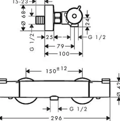 Brico Hansgrohe Thermostatische Douchemengkraan Myfox Chroom Clearance