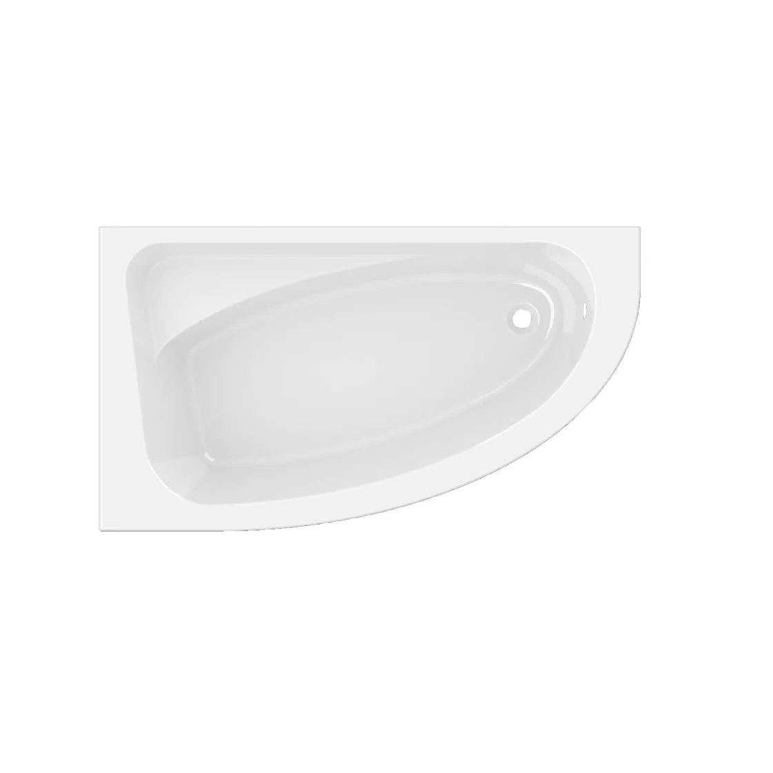 Brico Hoekbad 'Palerme' Gauche 160 X 90 Cm Wit Acryl