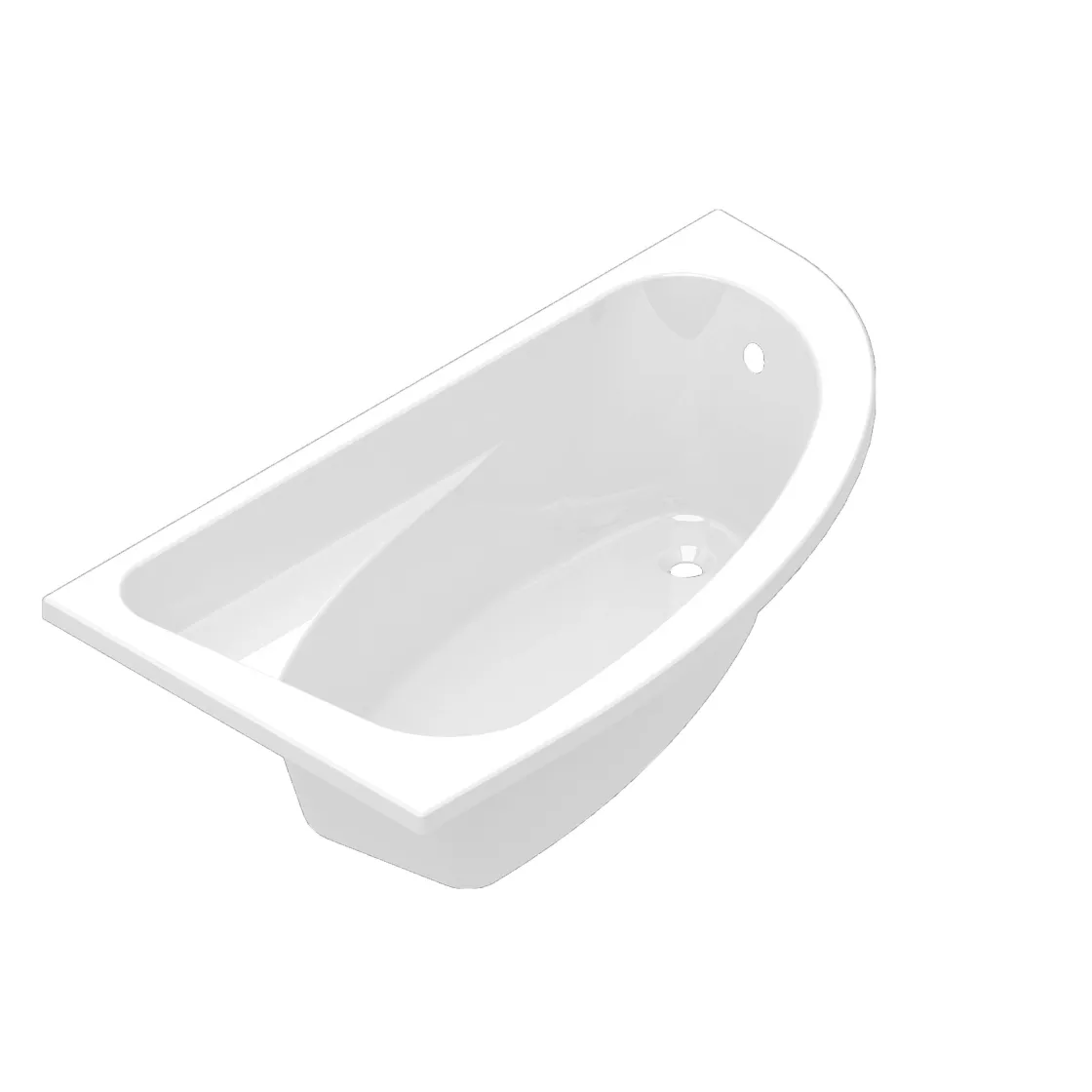 Brico Hoekbad 'Palerme' Gauche 160 X 90 Cm Wit Acryl