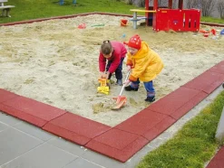 Hoekstuk Rubber Rand Opsluitband L-Vormig - 40X40 Cm - Rood-Brico Hot