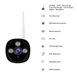 Hombli Slimme Beveiligingscamera Buiten Wifi Full Hd Nachtzicht Wit-Brico