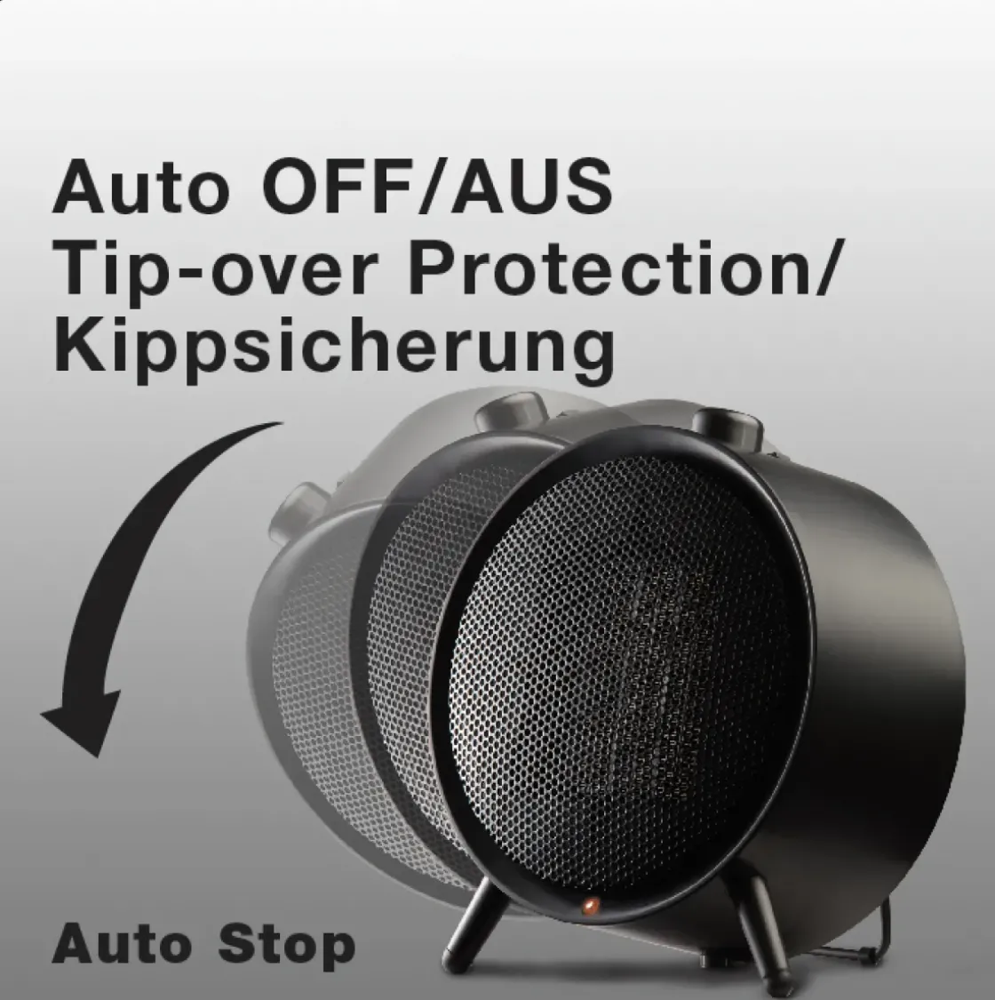 Keramische Kachels & Blaasverwarming<Brico Honeywell Ronde Keramische Verwarming Hce200Be 1500W Zwart