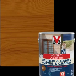 Houtbeits V33 Deuren & Ramen High Protection Midden Eik Zijdeglans 2,5L-Brico Online