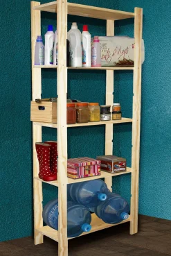 Brico Houten Rek Met 5 Grenen Paneel In Massief Den 170X65X28Cm Best