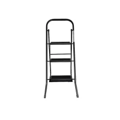 Brico Huishoudtrap - Keukentrap 3 Treden - Inklapbaar - Zwart Clearance