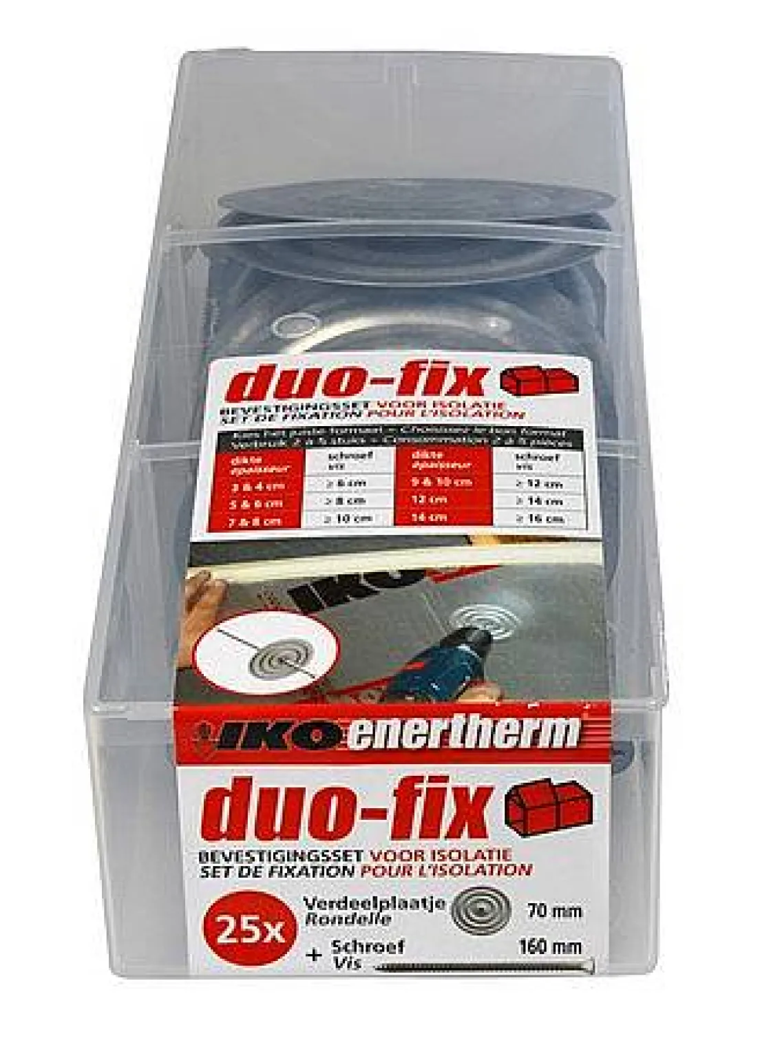 Brico Iko Isolatiebevestigingsset Duo-Fix 16Cm New