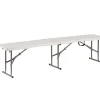Inklapbare Bank - Kunststof - 183X28X43 Cm - Campingbank-Brico Hot