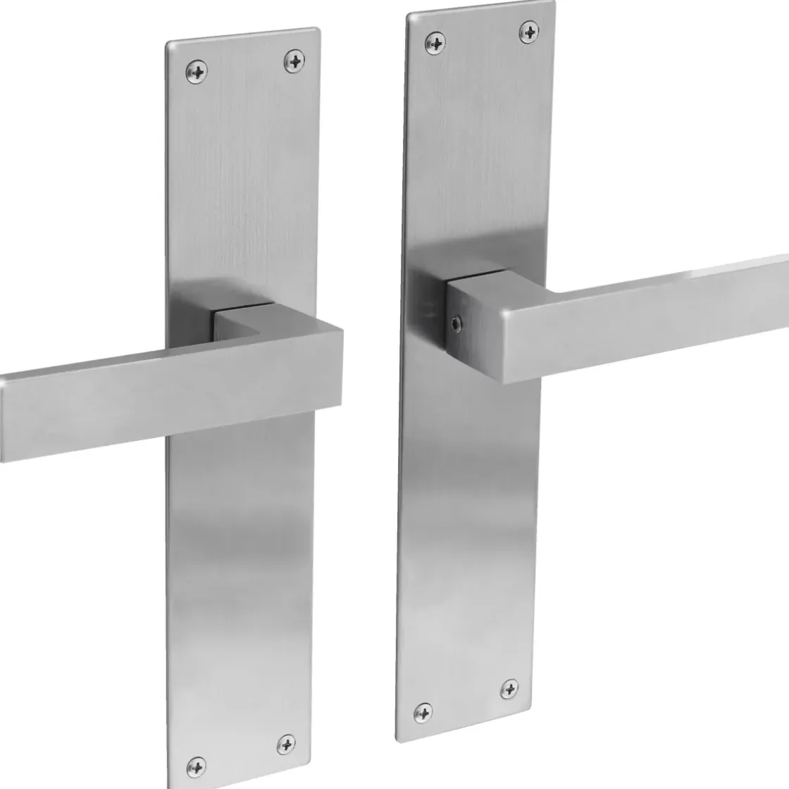 Intersteel Deurklink Amsterdam + Plaat 250X55X2Mm Blind Geborsteld Rvs-Brico Sale