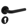 Intersteel Deurklink Op Rozet Derby O50X7Mm + Nokken 7Mm Met Cilinderrozetten Zwart-Brico New