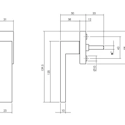 Intersteel Raamkruk Amsterdam Op Rechthoekige Rozet Rvs-Brico Sale