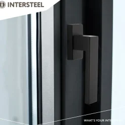 Intersteel Raamkruk Amsterdam Op Rechthoekige Rozet Zwart-Brico Discount