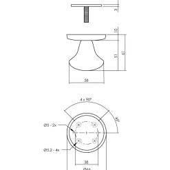 Intersteel Veiligheidsbeslag Set Voordeur Skg*** Ronde Rozet Rvs Zwart-Brico Best