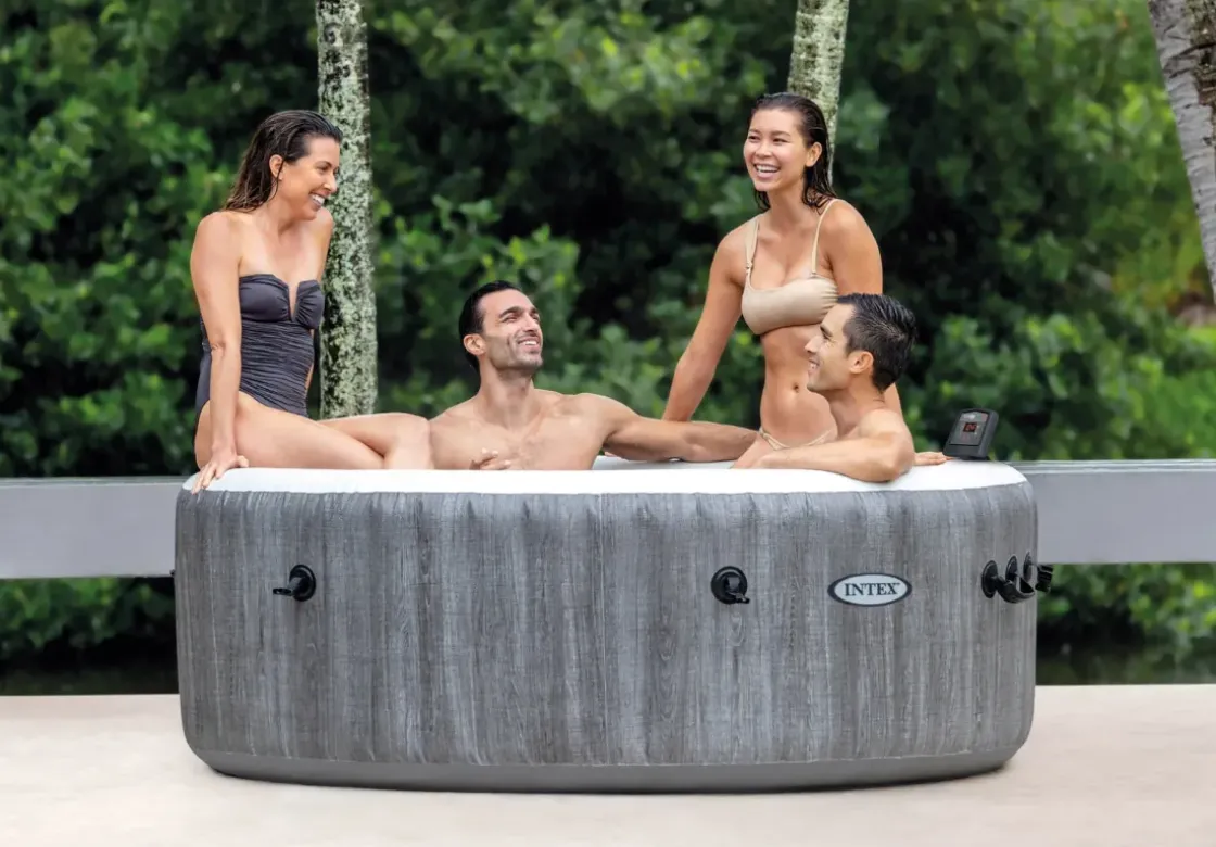 Intex Bubblebad Purespa Bubble Baltik 6Personen Grijs O216X71Cm-Brico Outlet