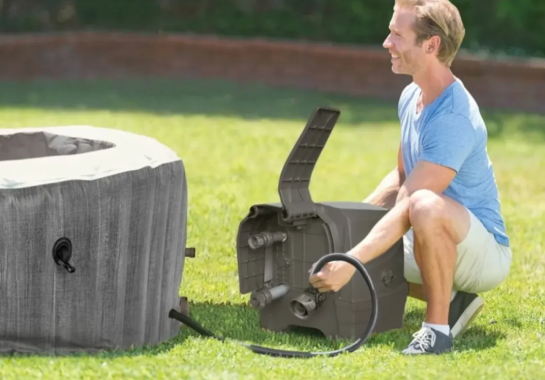 Intex Bubblebad Purespa Bubble Baltik 6Personen Grijs O216X71Cm-Brico Outlet