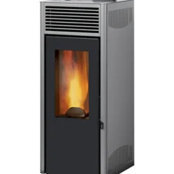 Pelletkachels<Brico Invicta Pelletkachel Nola 10 Grey 10Kw