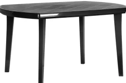Jardin Tuintafel Elise Ovaal Kunststof Grafiet 137X90Cm-Brico Clearance