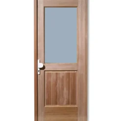 Jewe Ingekaste Buitendeur 'Brussel' Hardhout Rechts 83Cm-Brico Sale