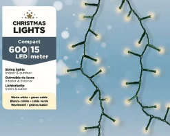 Brico Kerstverlichting (Lumineo) Compact 600 Led Lampjes Warm Wit 15M Online