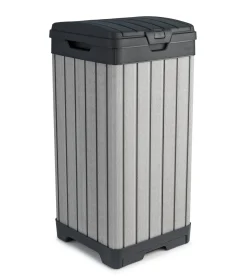 Brico Keter Afvalbak Rockford 124L Grijs 41X41X87,4Cm Buiten Hot