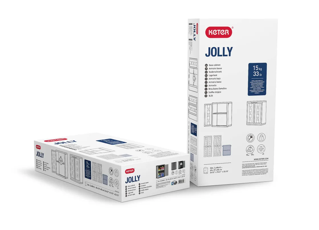 Brico Keter Hoge Kast Jolly Grijs Clearance