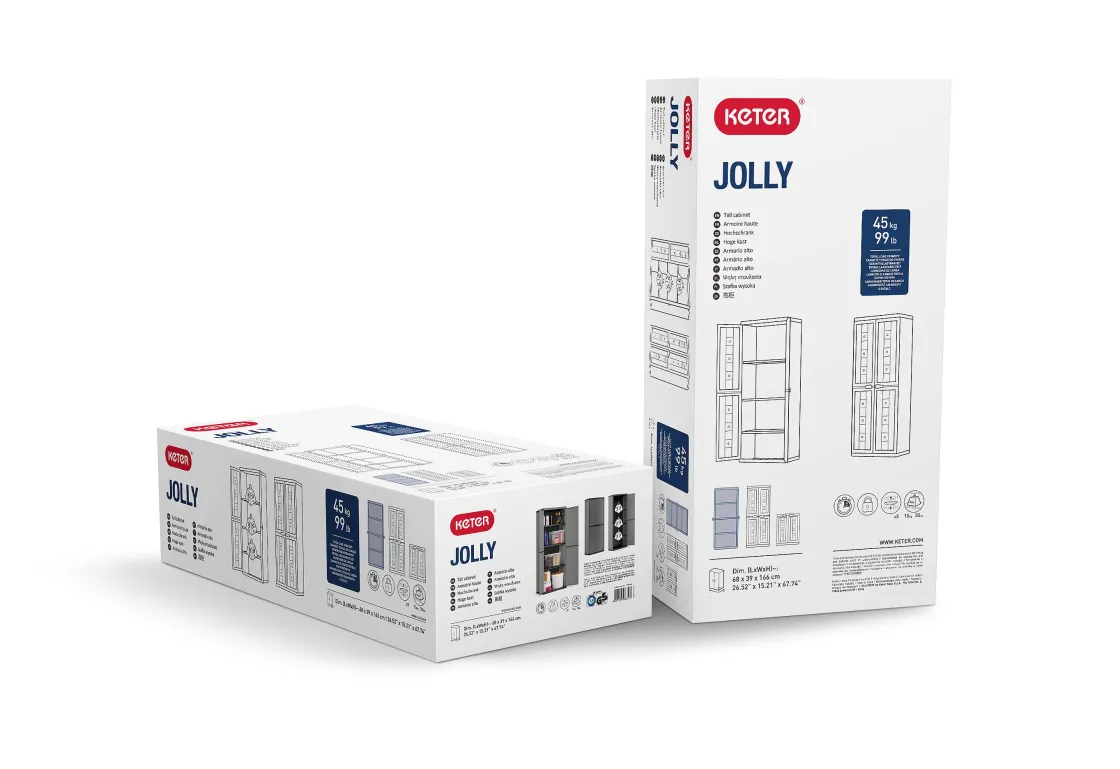 Brico Keter Hoge Kast Jolly Grijs Clearance
