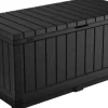 Keter Kussenbox Kentwood Kunststof Antraciet 350L-Brico