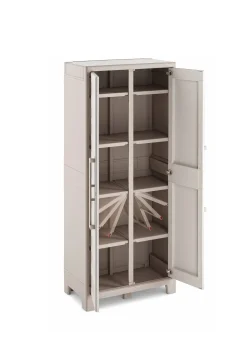 Brico Keter Multispace Kast Guilliver 80X182Cm Zand/Beige Discount