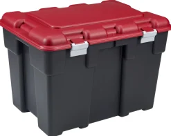 Brico Keter Opbergkoffer Explorer 185L Zwart/Rood Clearance