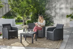 Keter Rosalie Lounge Set Grafiet 113X74X65Cm-Brico Discount