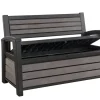 Keter Tuinbank Hudson Opberg Grijs 260L-Brico Online