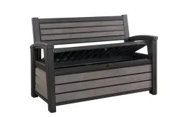 Keter Tuinbank Hudson Opberg Grijs 260L-Brico Online