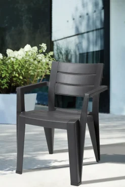 Keter Tuinstoel Julie Grafiet 61,5X58,5X79Cm-Brico Sale