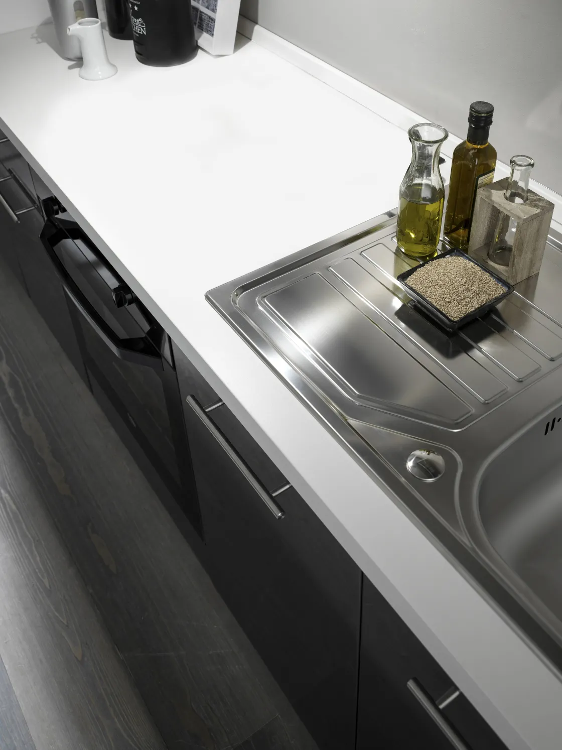 Brico Keukenblok Mara 250Cm Glanzend Zwart Clearance