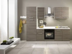 Brico Keukenblok Sofia 250Cm Notenhout Bruin Outlet