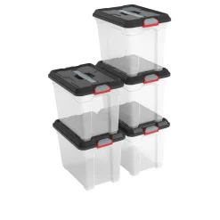 Brico Kis Moover Box S Transparant Zwart 18L Outlet